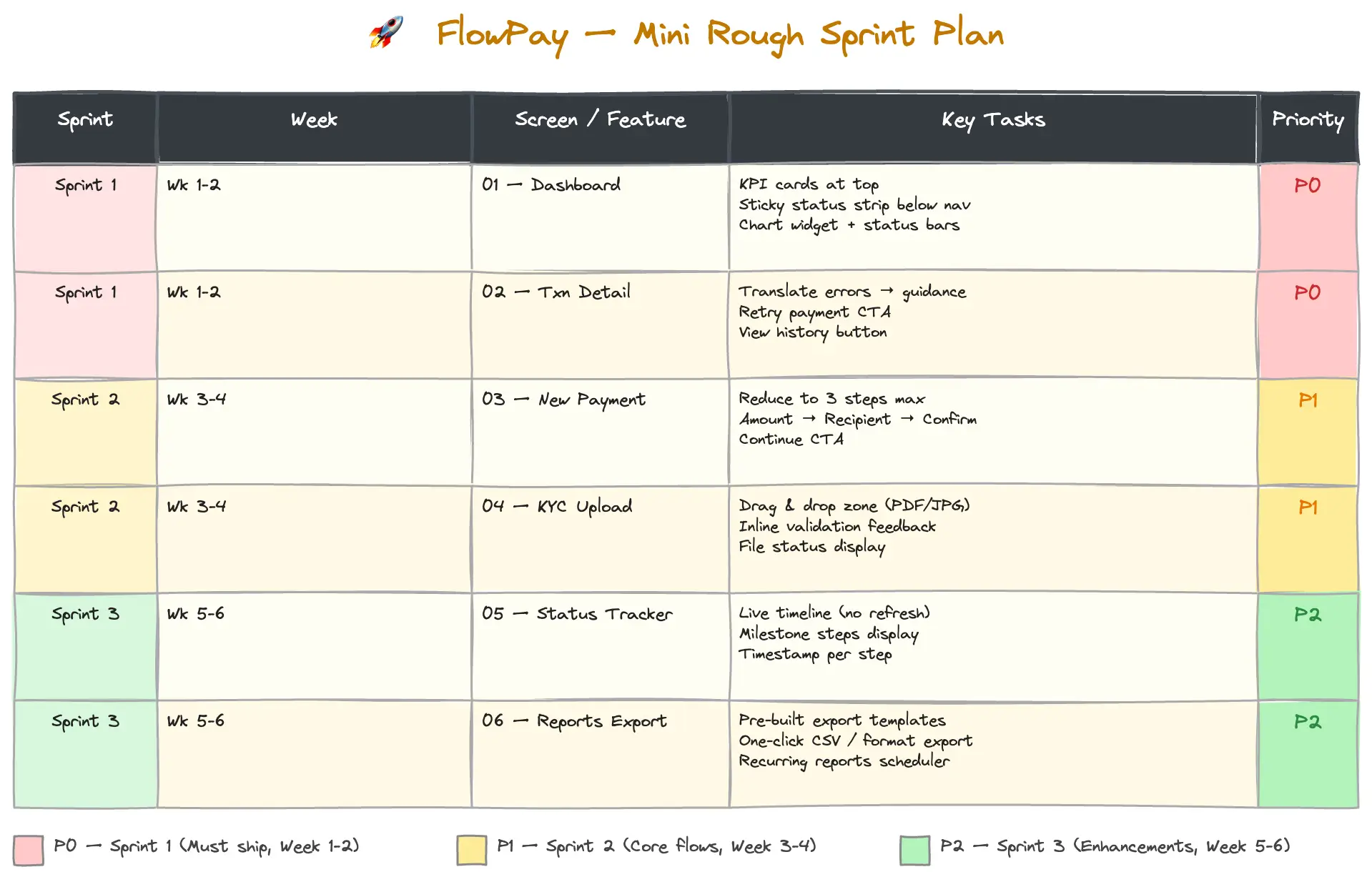 Plan du sprint